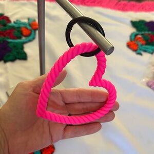 Keychain/Bag Charm Pink Heart-Shaped Key Holder